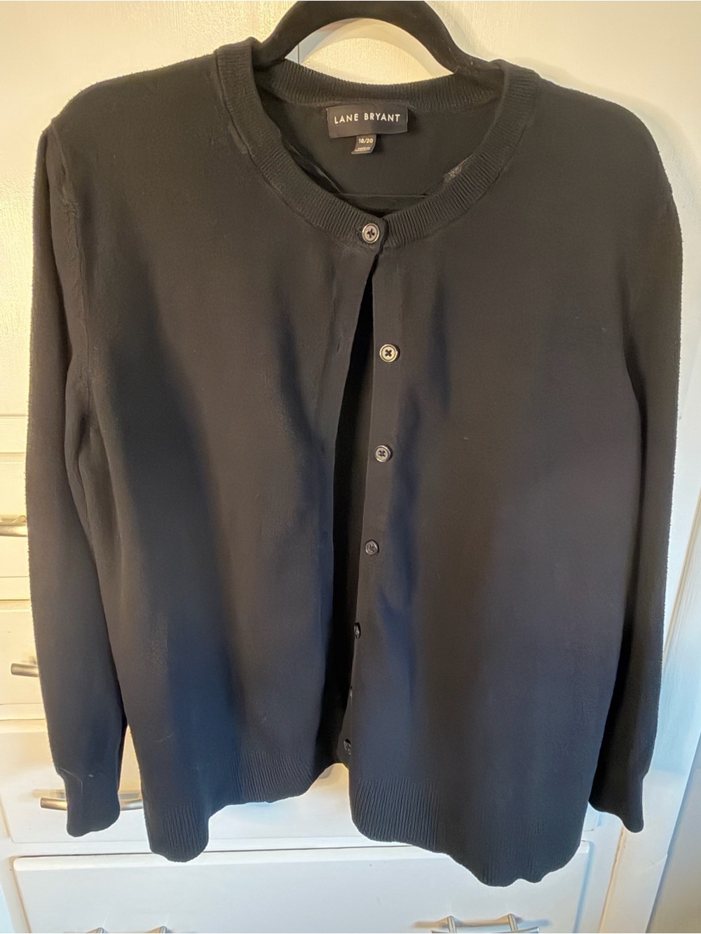 Lane Bryant Black Button Front Cardigan Sweater Plus Size 18/20